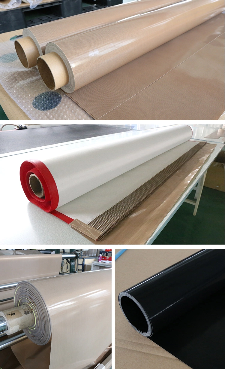 Black Color PTFE Coated Fiberglass Fabric Can Be Used for Oven Mat or Industrial Liner