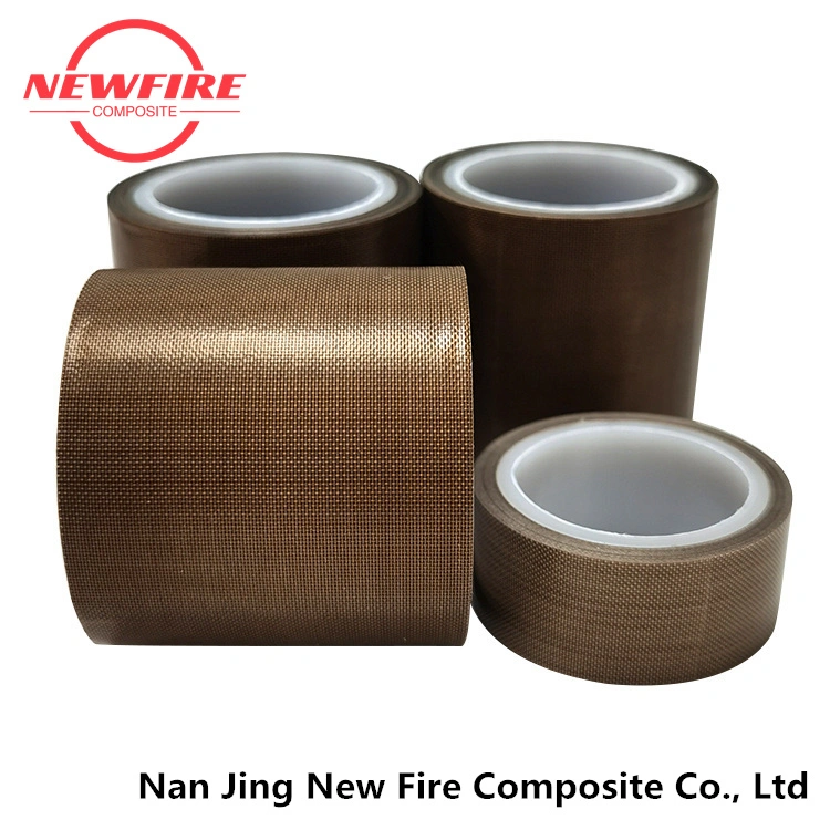 Adhesive Tape Heat Resistant PTFE Chemical Fireproof Fiberglass Fabric Silicone Rubberized Tape
