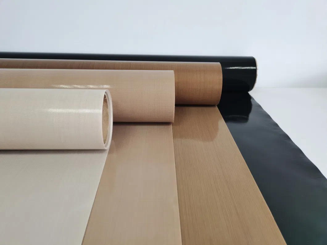 High Tensile PTFE Coated Fiberglass Cloth Fabric Roll Without Adhesive