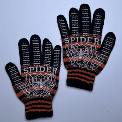 Spider Print Gripper Anti Slip Winter Magic Gloves Knit at Cheap Low Price