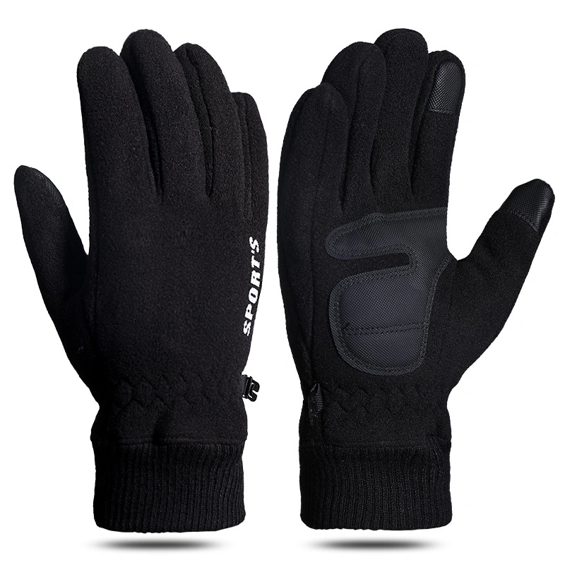 Winter Fleece Gloves for Mens Cheap Custom Warm Outdoor Sport Polar Fleece Gloves