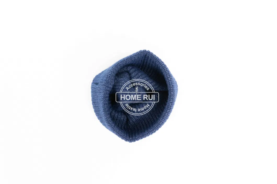 Chunky Super Soft Embroidery Manufacturer Acrylic Polyester Custom Logo Knitted Hats Beanie for Winter