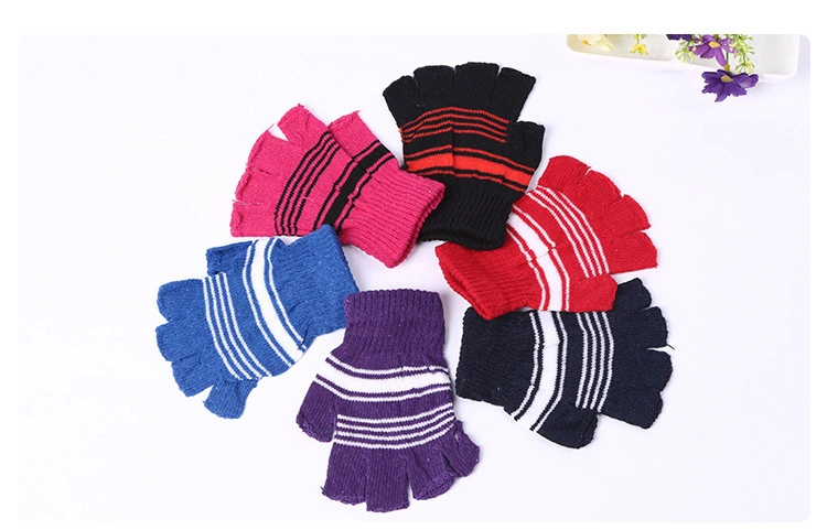 Cheap Discount Half Finger Fingerless Winter Knit Magic Gloves Promotional Low Price