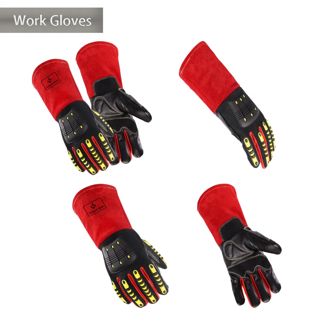 Gardening Long Sleeve Rose Pruning Thorn-Proof Gauntlet Water-Proof Safety Yard Mechanic Work Winter Warm Sport Leather Gloves