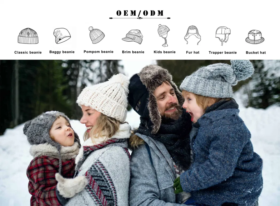 Women Warm Soft Acrylic White Ivory Colour Fur Pompom Knitted Cable Rib Bonnet Casual Hat Beanie