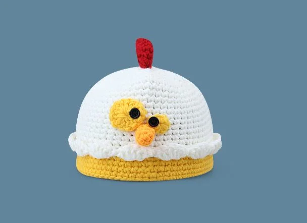 Cute Cartoon Funny Hand-Woven Parent-Child Acrylic Hat Autumn Winter Knitting Cap Hat Bucket Hat Cap Children&prime; S Pullover Hat