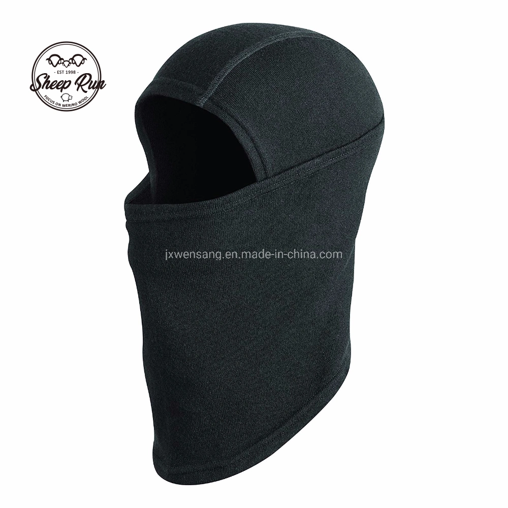 Australian Outdoor and Sports UV Protection Breathable Merino Wool Skiing Thermal Hood Face Balaclava Mask