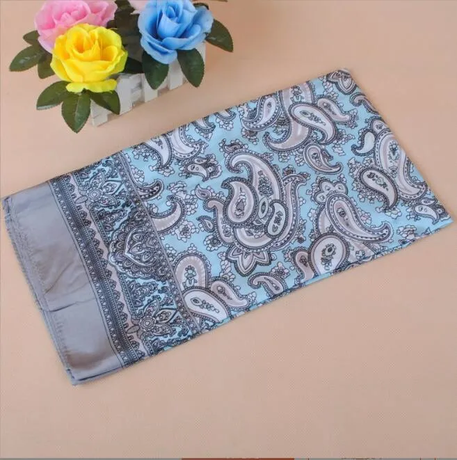 Classic Paisley Cashew Floral 90cm Square Satin Scarf Women&prime; S Vintage Print Scarf