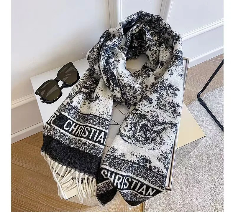 2023 Latest Winter Woman Designer Pashmina Shawls Luxury Brand Scarf for Women