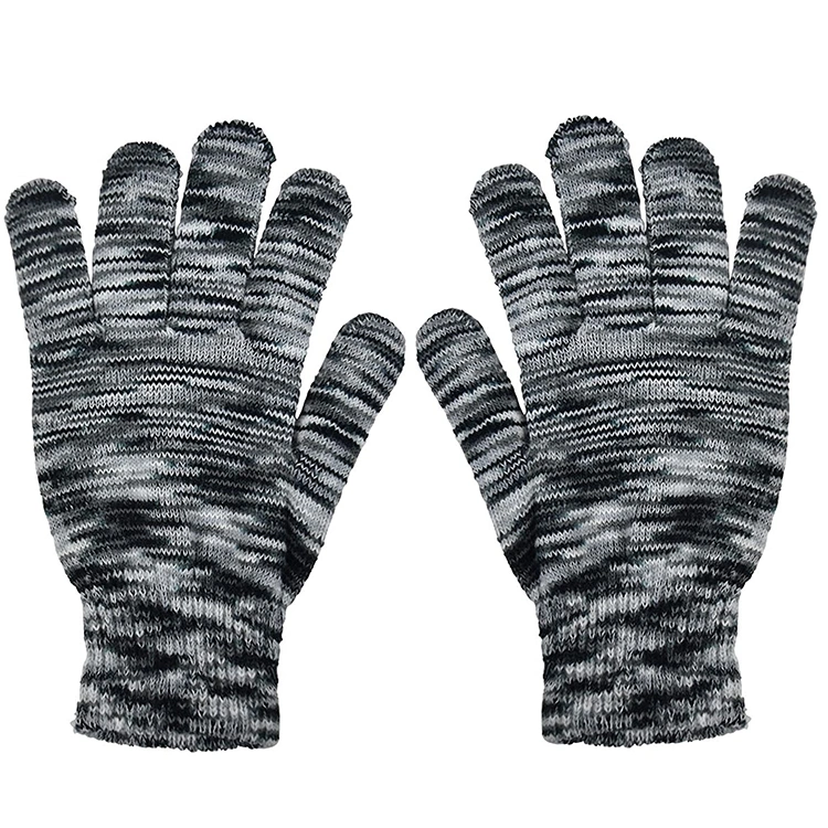 Warm Elastic Magic Knitted Wool Yarn Customized Acrylic Gloves
