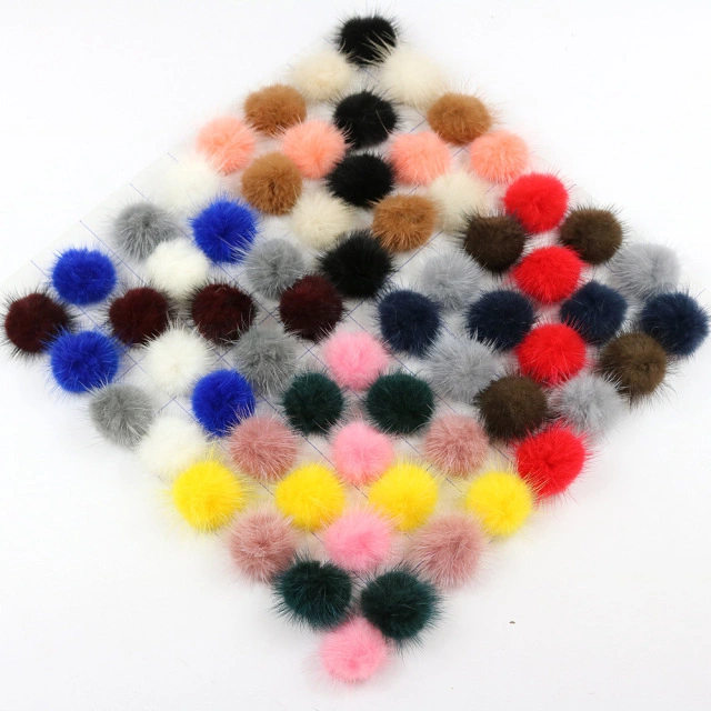 Wholesale Pompoms Multiple Color Hairy Fur Ball for Garment Bags Shoes