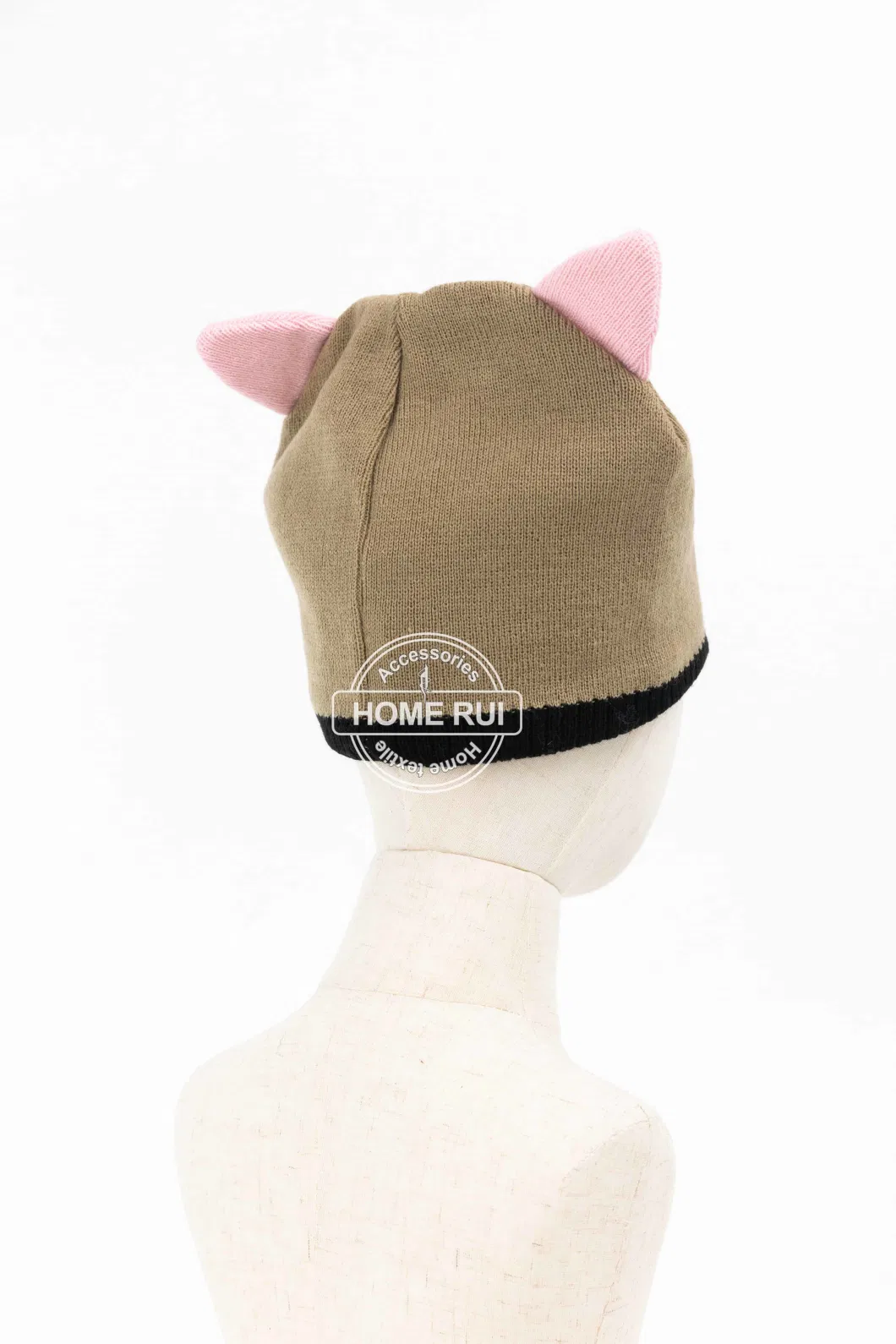 Boys Girls Warm Unisex Camel Lovely Child Animal Design Soft Two Ears Decorative Slouchy Beanie Tassel Bonnet Hat