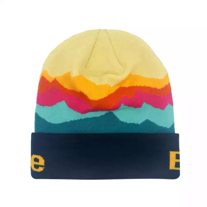 Solid Color Custom Embroidery Logo Rib Winter Kit Hats Outdoor Warm Customize Knit Beanies Winter Hats