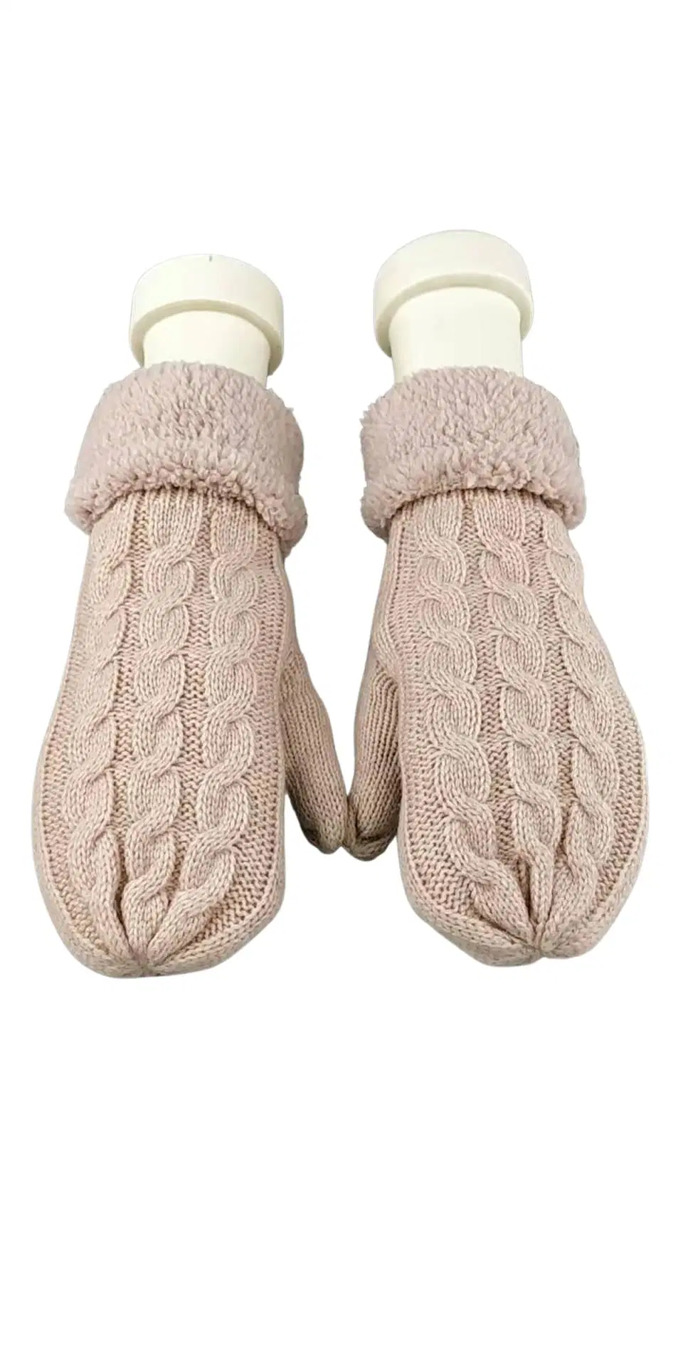 Chunky Knit Gloves Warm Mittens with Fleece Lining 162215gl