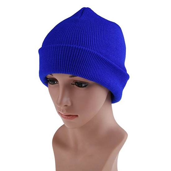 High Quality Winter Plain Dyed Custom Beanie Hat 100% Acrylic Warm Knitted Beanie Custom Logo