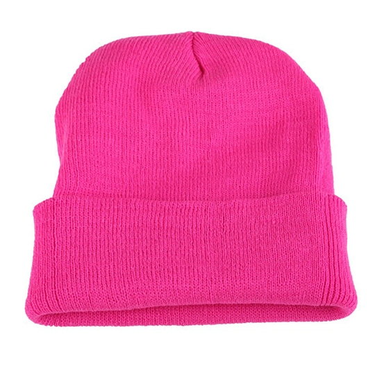 High Quality Winter Plain Dyed Custom Beanie Hat 100% Acrylic Warm Knitted Beanie Custom Logo