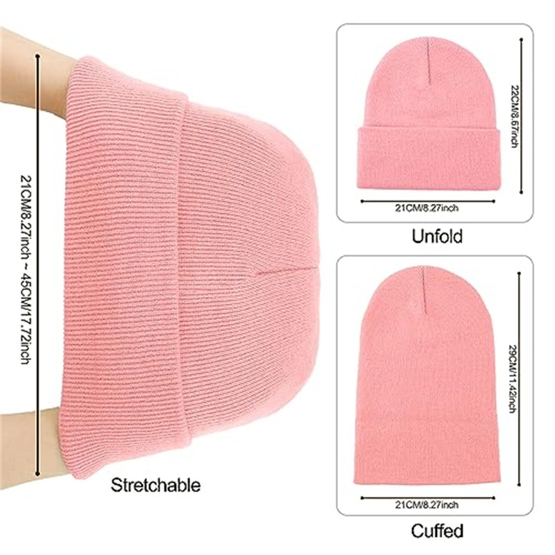 Custom Manufacturing with Logo Cuffed Plain Skiing Beanies Unisex Acrylic Winter Knit Beanie Hats