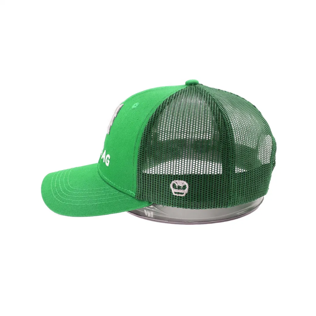 Wholesale 6 Panel 3D Embroidery Baseball Cap Custom Twill Cotton Polyester Mesh Curved Brim Trucker Hat