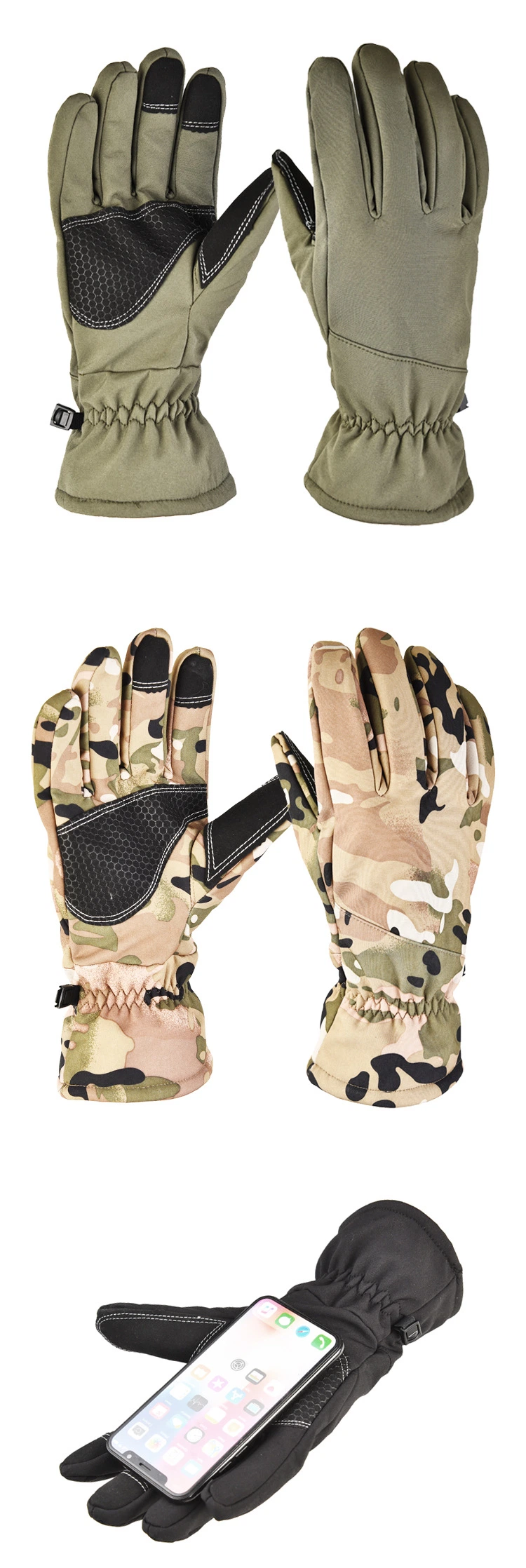 Ready Sale Winter Warm Ski Gloves Touch Screen Outdoor Tactical Gloves