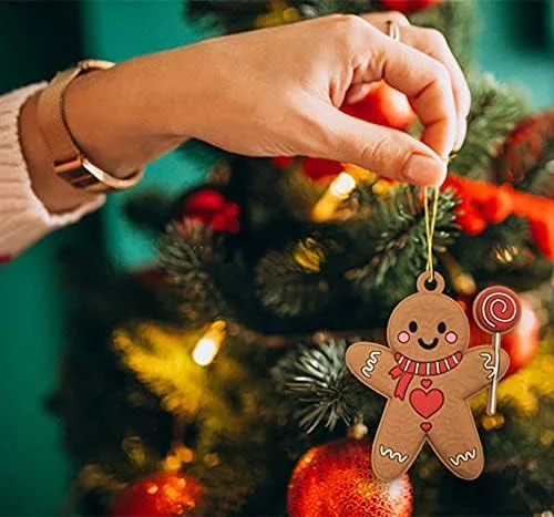 Gingerbread Man Ornaments for Christmas Tree Decoration