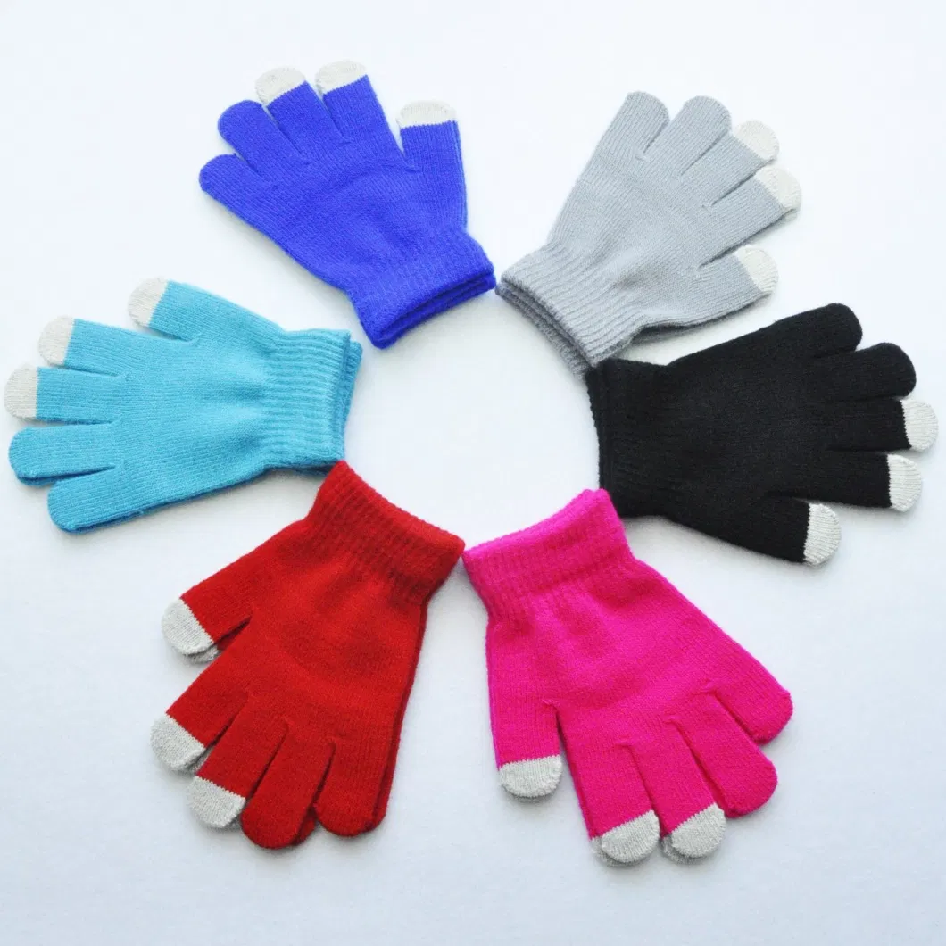 2022 Knitted Pattern Warm Touch Screen Gloves