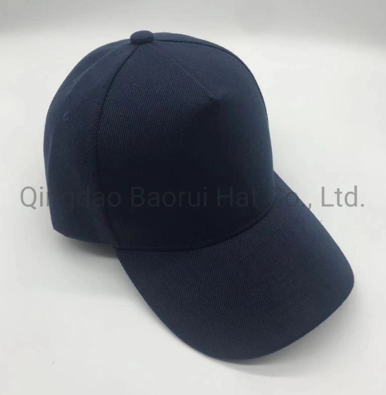 Blank acrylic Polyester Sports Caps Baseball Hats with Metal