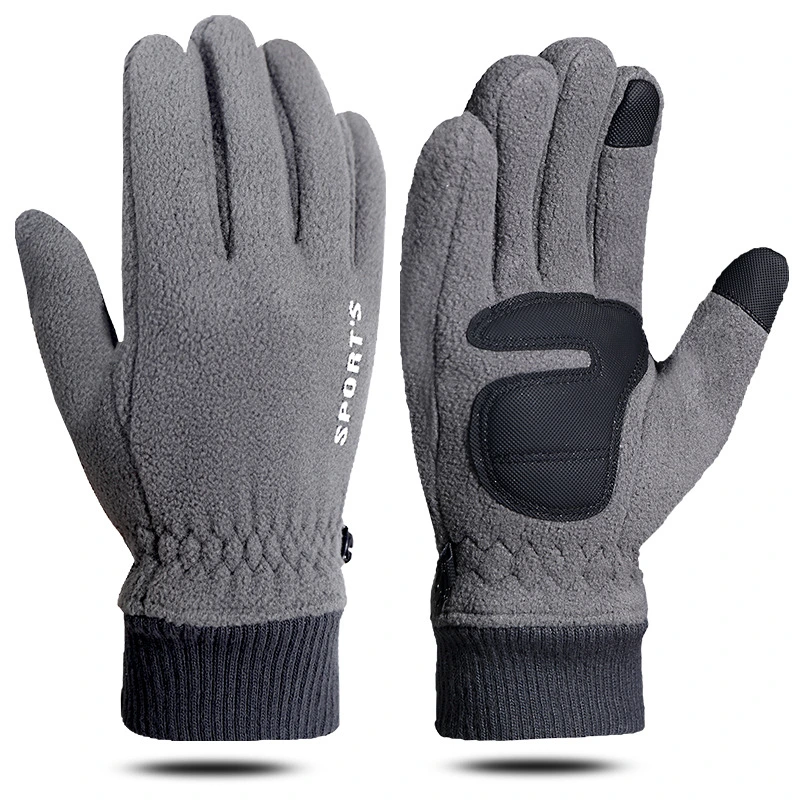 Winter Fleece Gloves for Mens Cheap Custom Warm Outdoor Sport Polar Fleece Gloves