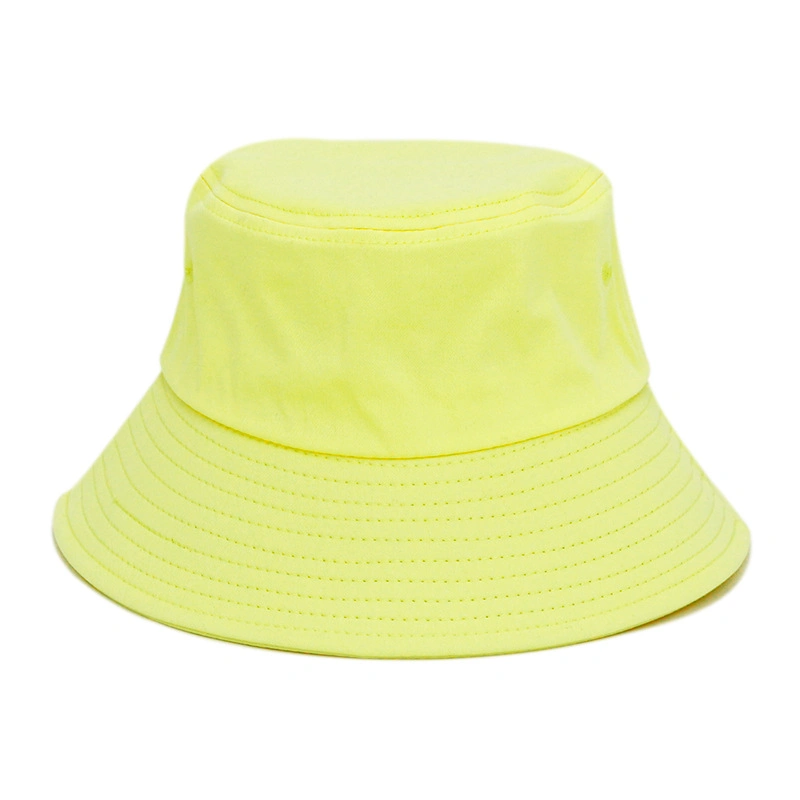 Custom 3D Embroidery Logo Solid Color Women Bucket Hat