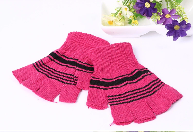 Cheap Discount Half Finger Fingerless Winter Knit Magic Gloves Promotional Low Price