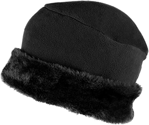 Warm Fleece Winter Hat and Glove Set Hats Gloves Black Scarves