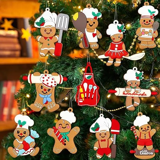 Gingerbread Man Ornaments for Christmas Tree Decoration