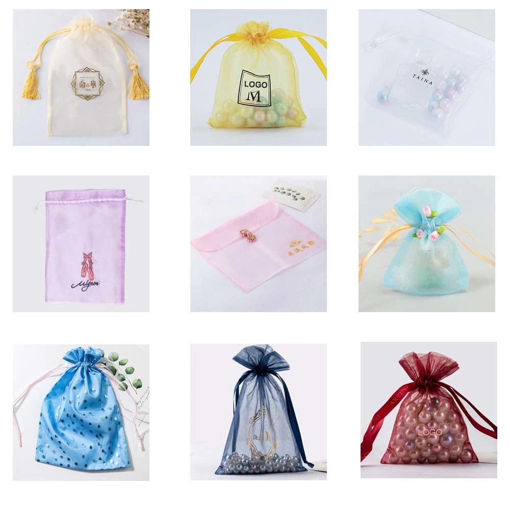 Custom Organza Gift Bag Clothes Shoes Handicrafts Organza Pouch Bag Scarf Envelope Packaging