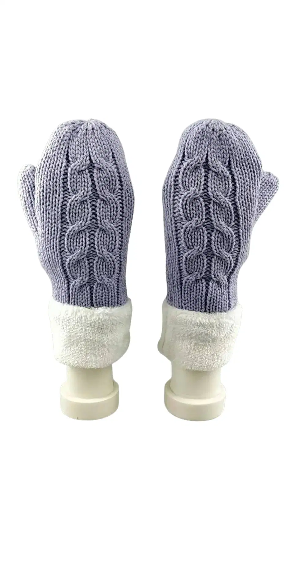 Chunky Knit Gloves Warm Gloves Mittens with Fleece Lining 162216gl