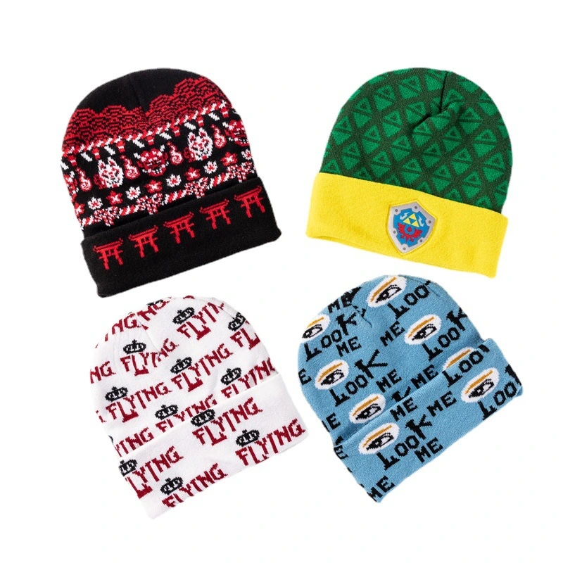 Promotion Acrylic Winter Knit Beanie Bobble Bonnie Hat