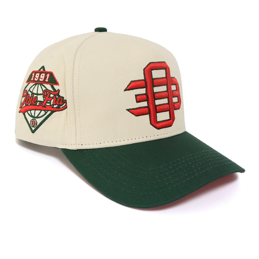 Custom Logo Wholesale High Quality 5 Panel Embroidery Patch Baseball Hat Sports Caps Toned and Forest Green Hats