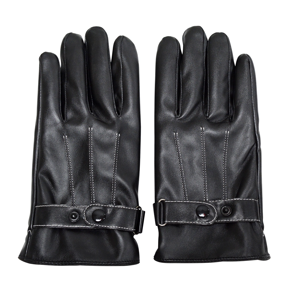 Outdoor PU Leather Mens Driving Touch Screen Wholesale Fashion Winter Mens Leather Gloves