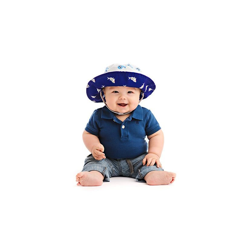 Polyester Printed Reversible Outdoor Sun Protection Beach Comfortable Bucket Adjustable Baby Boy Hat