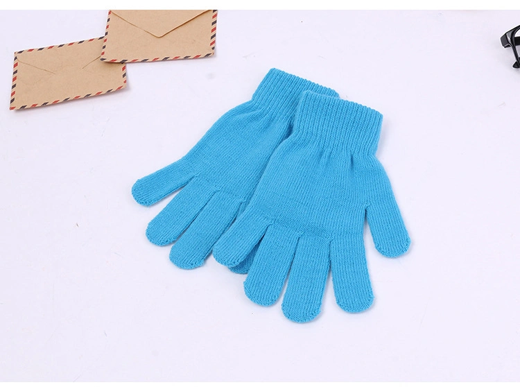 Bright Neon Color Winter Warm Knit Magic Gloves Promotional Low Price