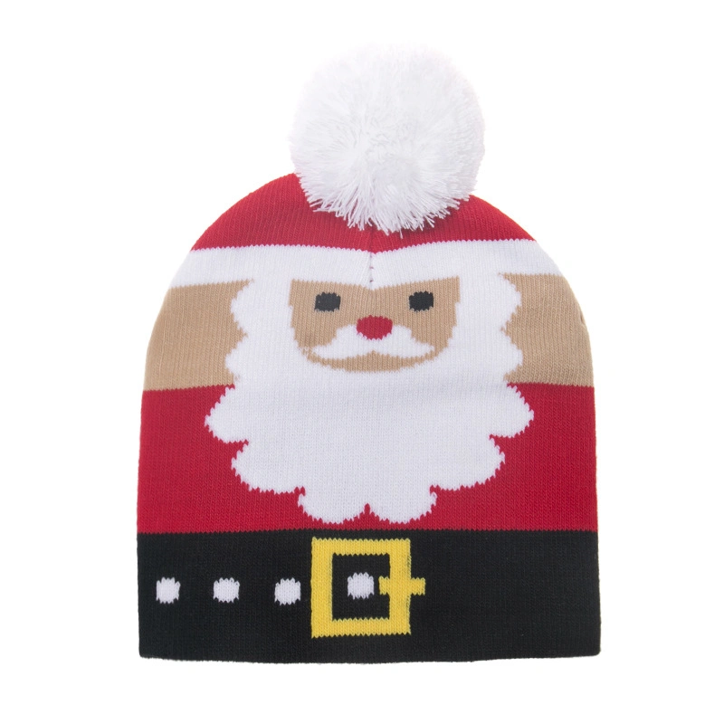 High Quality Thick Warm Winter Knitted Hat Xmas Festival Hat Jacquard Christmas Hat Beanies