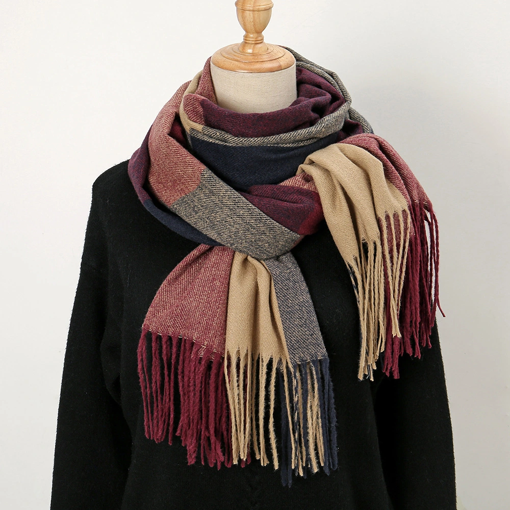 Women Fall Winter Scarf Classic Scarf Warm Soft Large Blanket Wrap Shawl Scarves Mitten Hat Scarf Storage