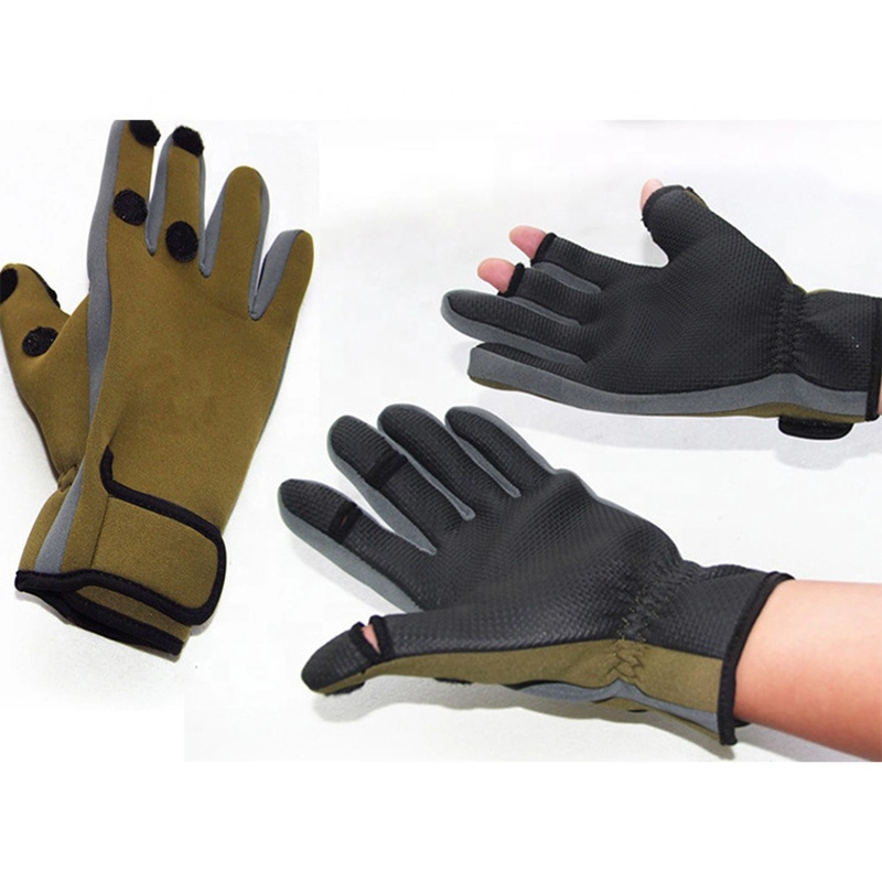 Fishing Gloves with 3 Fingerless Anti-Slip Windproof Waterproof Warm, Lightweight Wbb12995