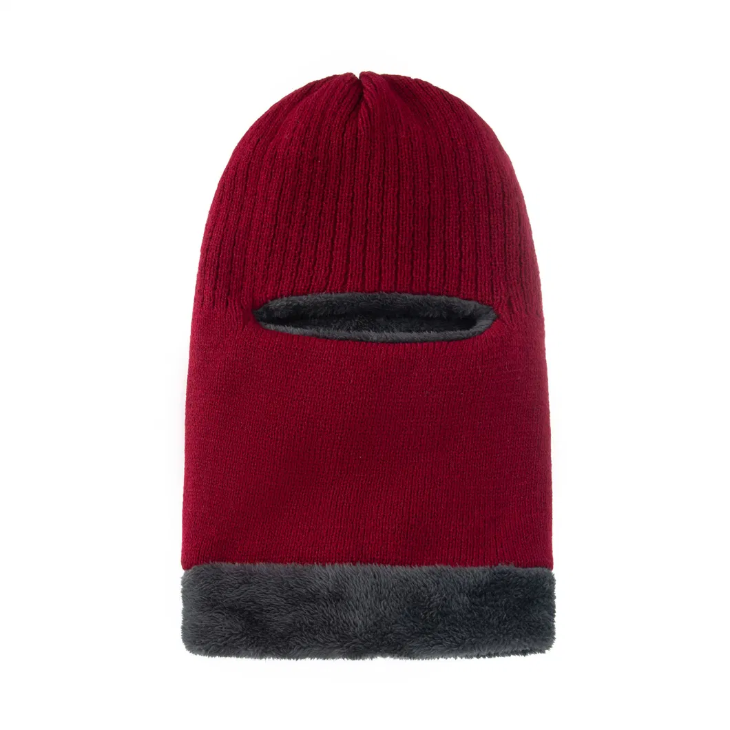 OEM New Design High Quality Knit Winter Hats Beanie Balaclava Custom All Over Print Jacquard One Hole Ski Masks