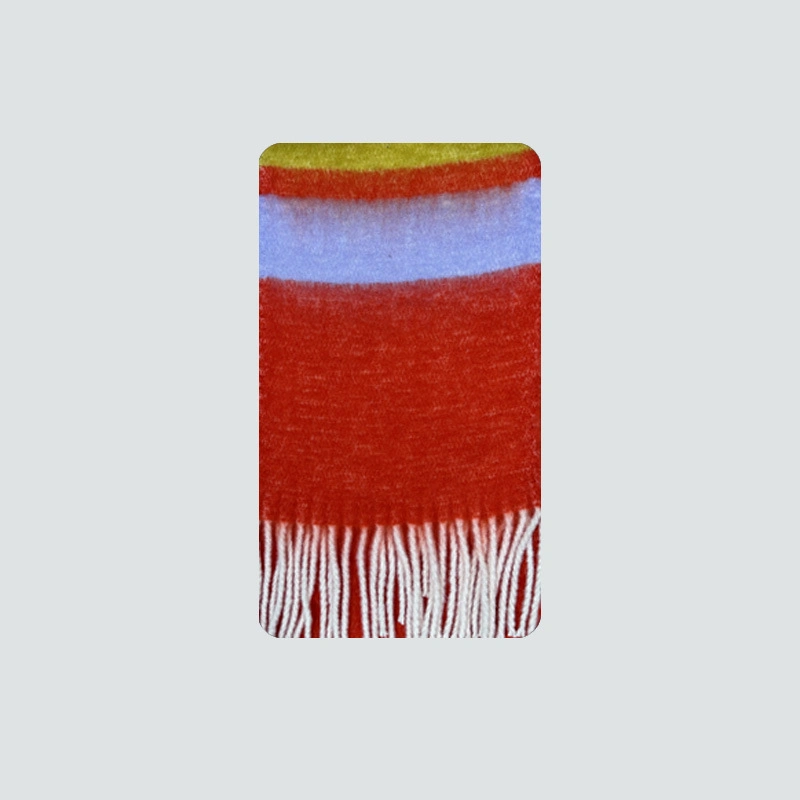 Designer&prime;s New Rainbow Striped Cashmere Fringe Scarf for Women&prime;s Autumn/Winter Soft Extended Long Scarf Fringe Shawl