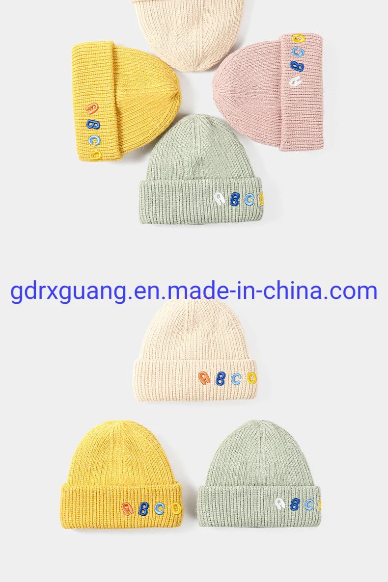 Wholesale High Quality Custom Embroidery Logo Warm Winter Beanie Hats