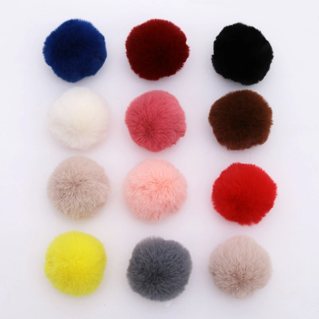 Fur Ball Wholesale Small Size Artificial Rabbit Pompom for DIY Hair Clip Dress Shoes Accessory