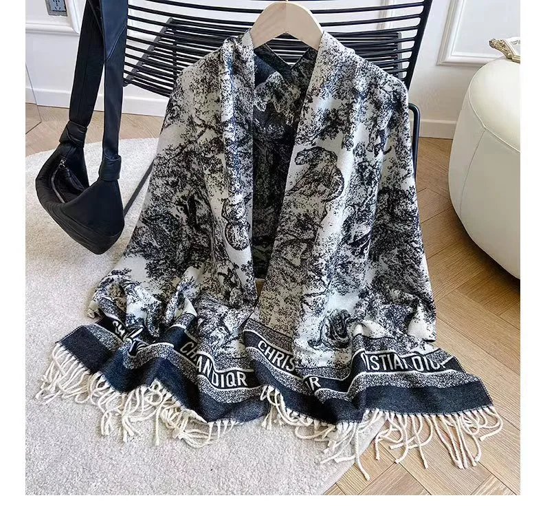 2023 Latest Winter Woman Designer Pashmina Shawls Luxury Brand Scarf for Women