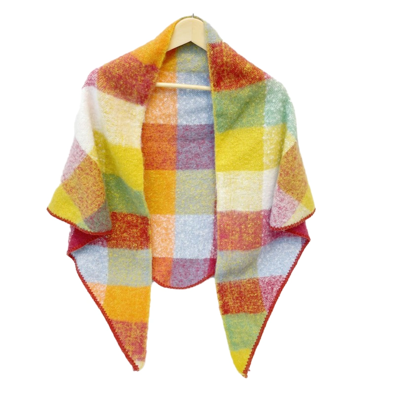 Warm Thickened Round Mohair Triangle Scarf /Shawl