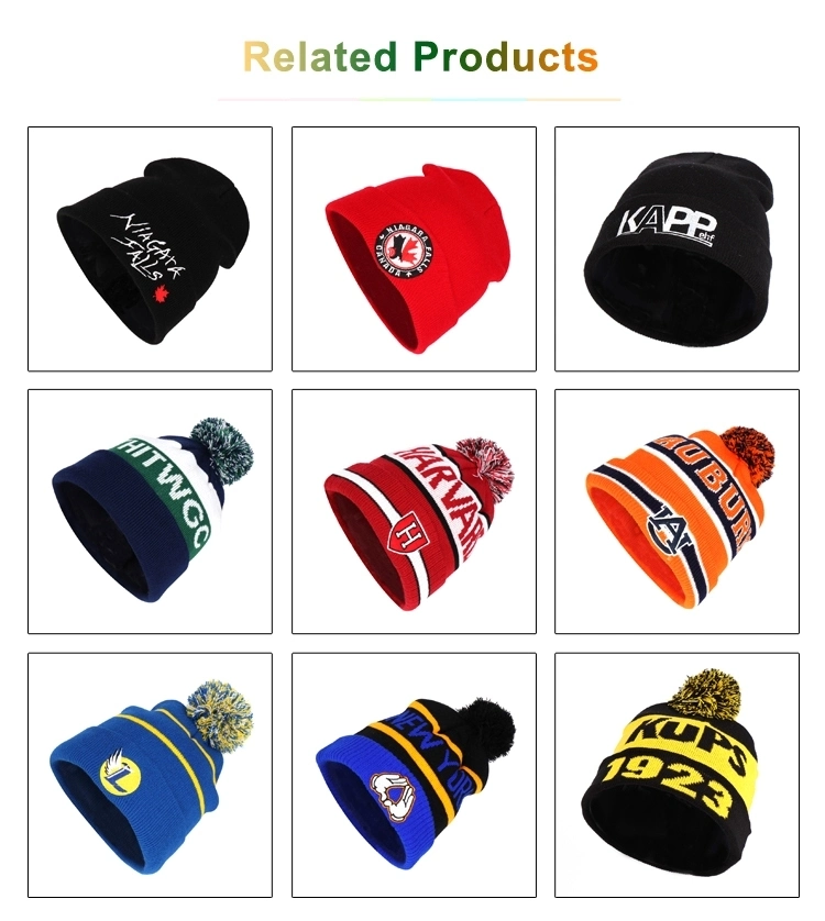 Manufacturer Custom Fashion Wool Knitted Beanie Hat with Logo Embroidered for Keeping Warm