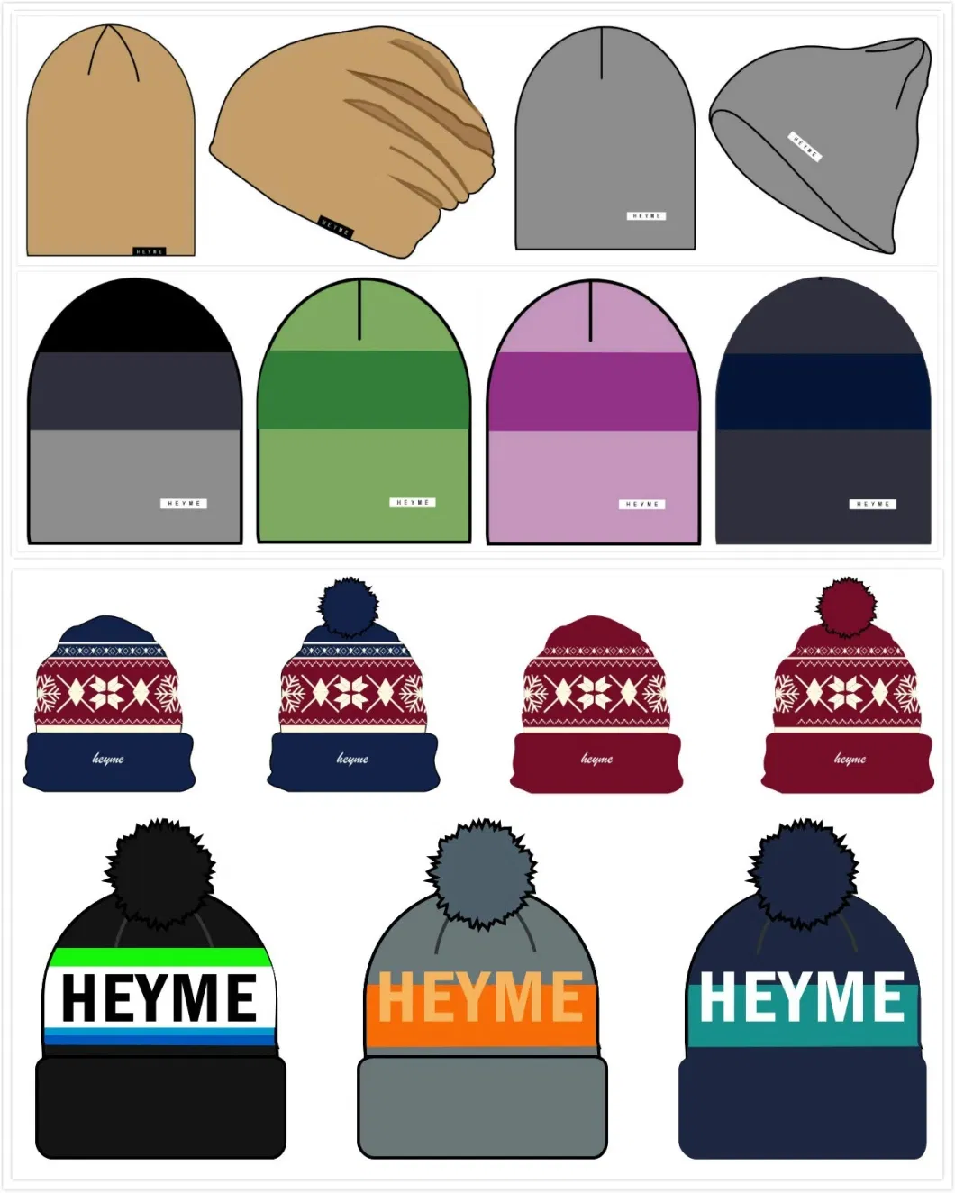 Manufacturer Custom Fashion Wool Knitted Beanie Hat with Logo Embroidered for Keeping Warm