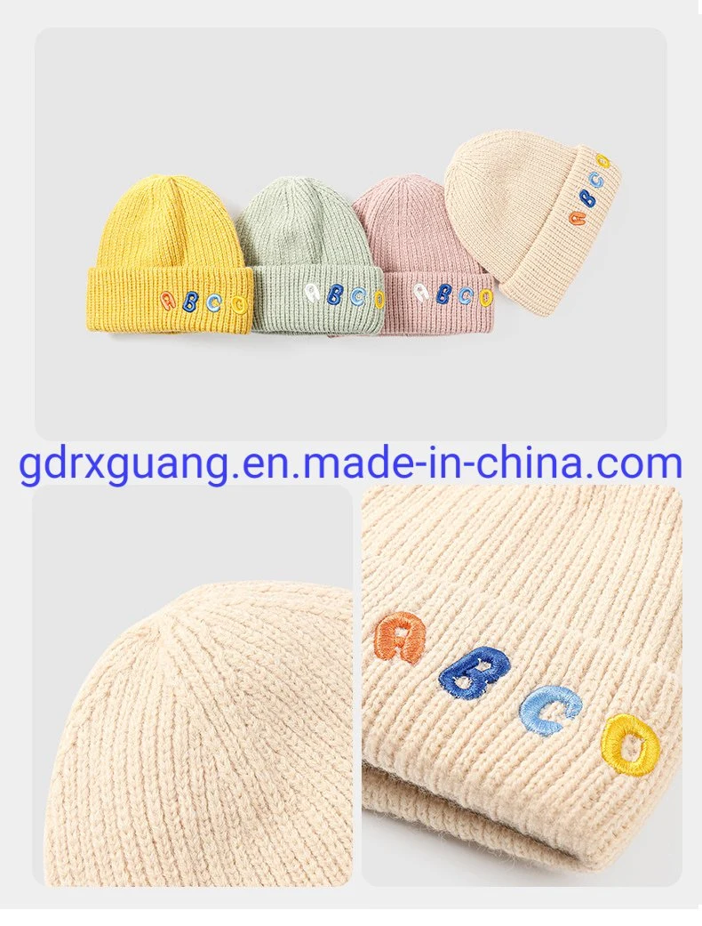 Wholesale High Quality Custom Embroidery Logo Warm Winter Beanie Hats